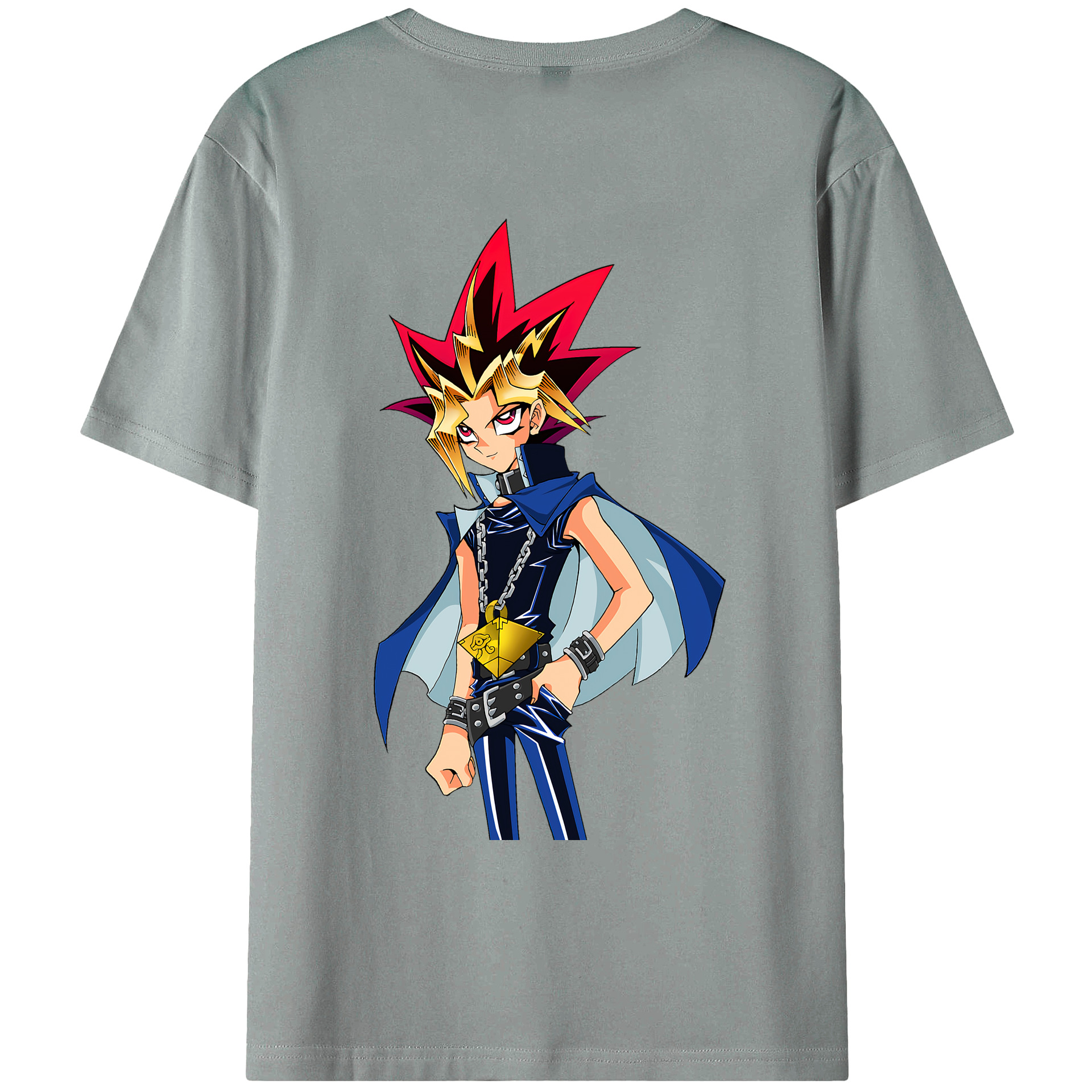 （画像用） 遊☆戯☆王 Yu-Gi-Oh! 綿100％ メンズ半袖Tシャツ（バックプリント） 通気性